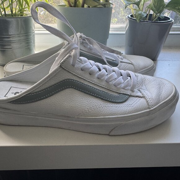 Vans - white mule slip on - Women's size 10 - Picture 1 of 4